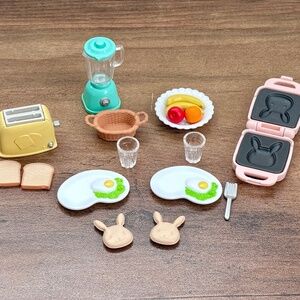 Sylvanian Calico Critters BREAKFAST PLAYSET Dollhouse Accessories Kitchen SET